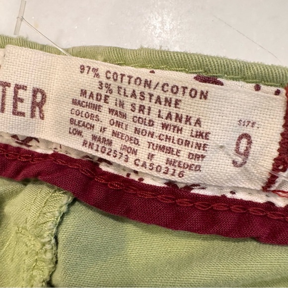 Hollister Juniors low rise Green shorts/capri pants, Sz 9 NWT - Picture 5 of 12